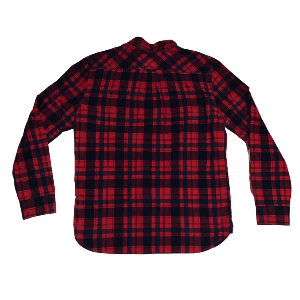 Men's Levi's Red & Navy Plaid Casual Button Down Shirt L